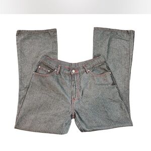 No Boundaries Black Jeans with Red Stitching